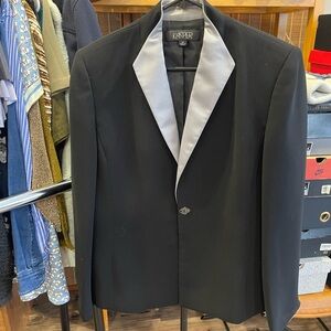 Kasper WoMen's Black Blazer with Silver Lapel